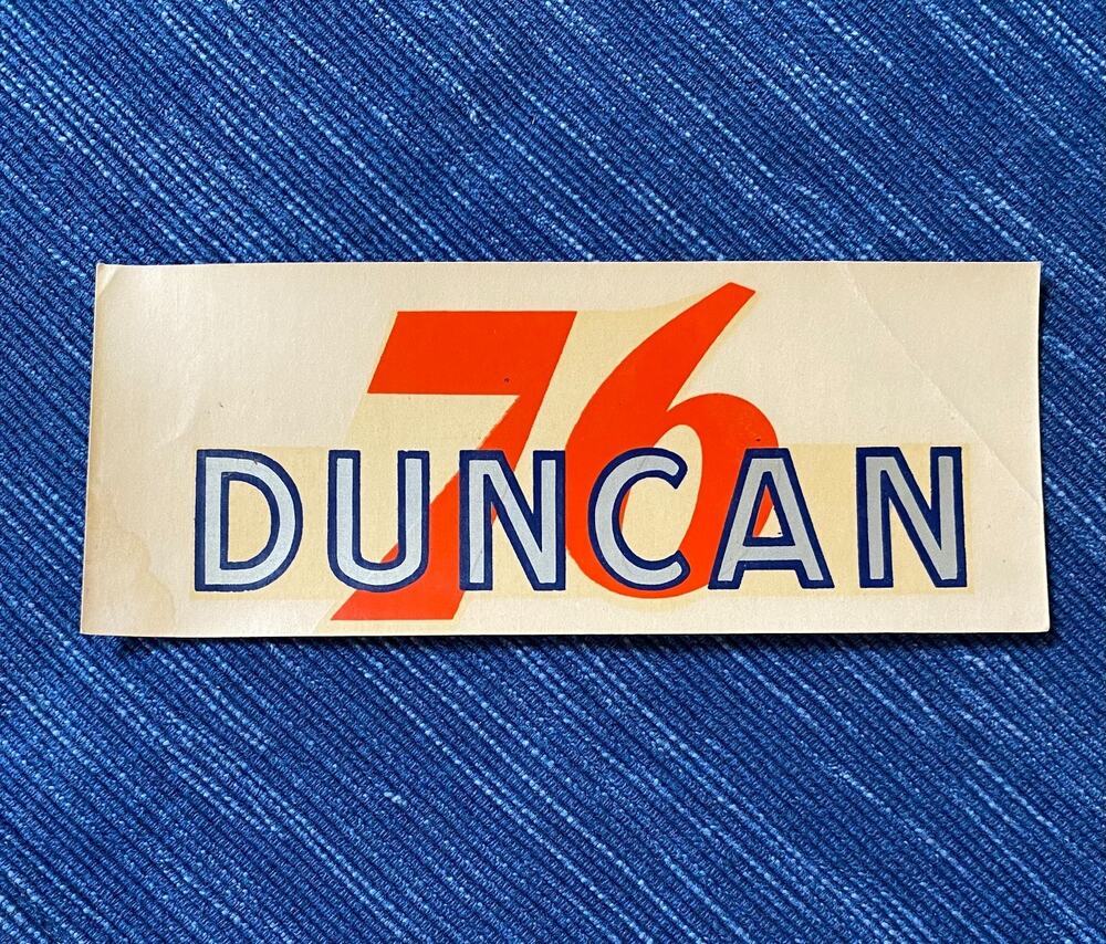 Vintage Union 76 Oil Duncan Arizona Gas Station Decal Travel Souvenir